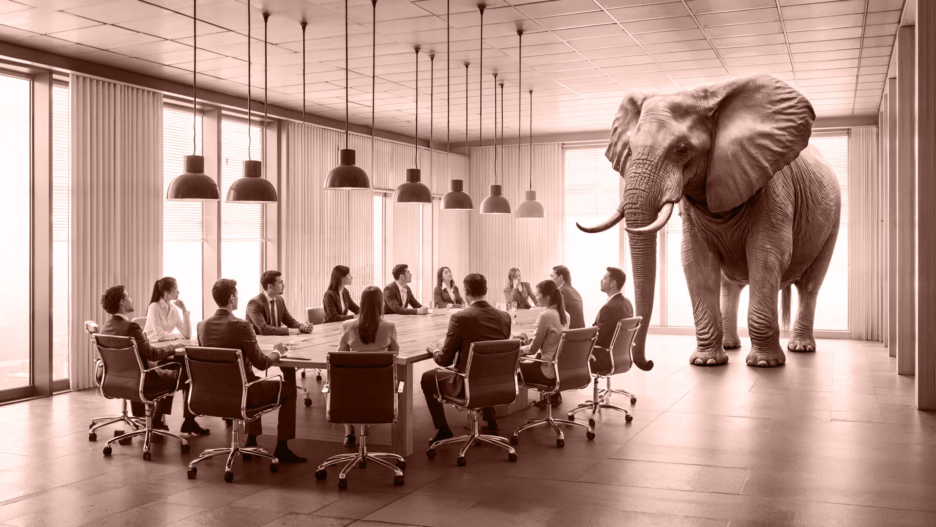 Elefant in the business room